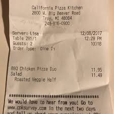 Avoid buying gift cards from online auction sites, because the cards may be counterfeit or may have been obtained fraudulently. California Pizza Kitchen Picture Of California Pizza Kitchen Troy Tripadvisor