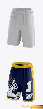 Como criar design de camisa de futebol no photoshop (mockup). Basketball Shorts Mockup Front 3 4 View 11004 All Free 3d Models Library