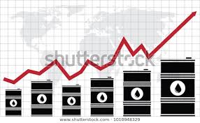 vector crude oil price financial chart stock vector royalty