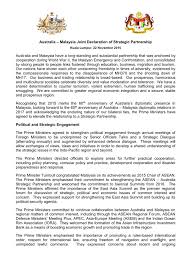 Let us know what's wrong with this preview of partnership law in malaysia by samsar. Australia Malaysia Joint Declaration Of Strategic Partnership