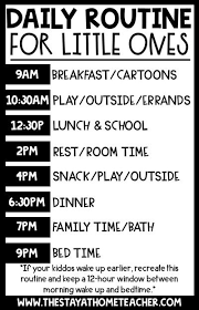 4 Year Old Daily Routine The Stay At Home Teacher 4 Year Olds Daily Routine Kids Schedule
