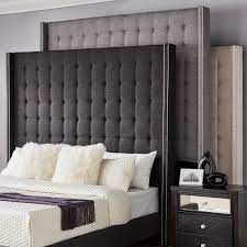Diy tufted king bed with tall headboard. Marion Nailhead Wingback Tufted Tall Headboards By Inspire Q Bold Overstock 19511384