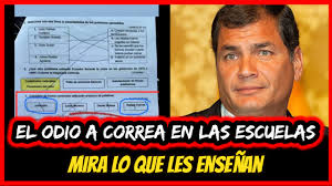 El odio a Correa en las escuelas. Mira lo que les ensañan.