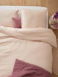 Housse de couette couleur lin. Housse De Couette En Lin Lave Cocoon Rose Nude Maison Vetement Et Deco Cyrillus