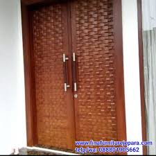 Jual Kusen Pintu Anyaman Jati Jepara Bahan Kayu Jati Kualitas Super Dengan Finishing Pliture Pahatan De Wooden Front Door Design Home Door Design Door Design