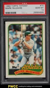 Mark mcgwire baseball card value. Auction Prices Realized Baseball Cards 1989 Topps Tiffany Mark Mcgwire