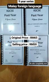 We have past papers, mark schemes, and written model solutions (coming soon!) which we feel may be easier for you to understand and learn from. Igcse Malay Foreign Language Past Year Papers Textbooks On Carousell