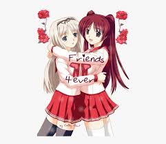 Check out this fantastic collection of cute anime friends wallpapers, with 43 cute anime friends background images for your desktop, phone or tablet. Anime Best Friends Forever Hd Png Download Transparent Png Image Pngitem