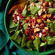 Mix dressing ingredients in a small jar this simple spinach salad is the perfect accompaniment to pretty much anything. Wilted Spinach And Almond Salad Recipe Allrecipes