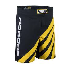 bad boy training series impact mma shorts black yellow