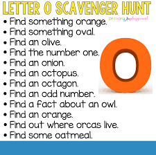 Letter O Scavenger Hunt Letter O Letter O Activities Preschool Letters