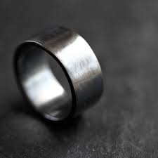 Mens Silver Wedding Band 10mm Wide Simple Flat Band Recycled Etsy Silver Wedding Bands Mens Silver Wedding Bands Rings For Men