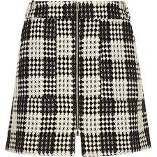 Black And White Checkered Skirt River Island Ri Plus Black And White Checked Woven Skirt 42 Liked On Polyvore Featuring Skirts Women S Mini Skirts Black And White Skirt Checkered Skirt