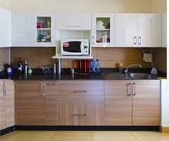 Brown And White Modular Kitchen With Black Counter Top Modularkitchen Kitchendecor Brown Kitchen Modular Modular Kitchen Design Modular Kitchen Cabinets