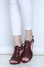 Bordo Topuklu Sandalet Shoes Boots Sole Shoes