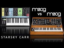 Moog Grandmother Vs Minimoog Model D Reissue Youtube Moog Bass Guitar Drum Machine
