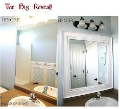 Another Amazing Bathroom Mirror Transformation I Like Having Large Mirrors In The Bathroom Great Update T Bathroom Mirrors Diy Home Diy Bathroom Mirror Frame