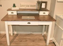 Awesome White Desk With Wood Top White Distressed Desk White Desks White Corner Desk