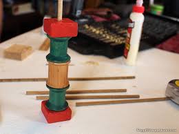 Vintage 18 bent clear glass towel bar rack chrome kimble art deco kitchen bath. Diy Kitchen Towel Swing Arm Rack Fun Project From Blocks And Spools Frugal Campasaurus