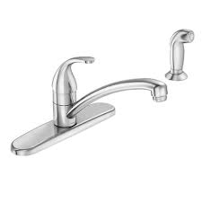 Delta arabella 1 handle tub and shower faucet featuring h2okinetic technology at. Moen Adler One Handle Kitchen Faucet At Menards