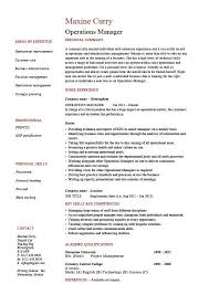 Operations Manager Resume Job Description Example Template Sample Work Projects Resources
