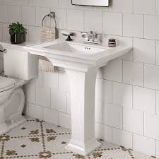 Shop for the best pedestal bathroom sinks from top brands at sears. 54 Pedestal Sinks To Streamline Your Bathroom Design Free Autocad Blocks Drawings Download Center