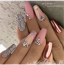 Pin By Now Carry On On Get Nailed Rose Gold Nails Design Gold Nail Designs Rose Gold Nails