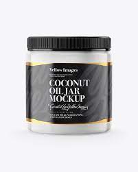 Download Coconut Oil Jar Mockup Front View In Jar Mockups On Yellow Images Object Mockups