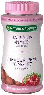 From the #1 brand for hair, skin, and nails,** nature's bounty hair, skin & nails gummies contains with biotin and vital nutrients to support beautiful hair, glowing skin, and healthy nails from the inside out.*. Amazon Com Nature S Bounty Hair Skin And Nails Gummies With Biotin Value Size 165 Ct Imported From Canada Health Household