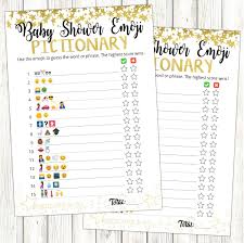 Name the nursery rhyme, classic baby, or childrens book titles using only emoji clues. 30 Emoji Pictionary Baby Shower Games Cute Fun Baby Shower Game To Play For Girls Boys Or Gender Neutral Shower Party Baby Guessing Game Idea For Women Men Mommy Daddy
