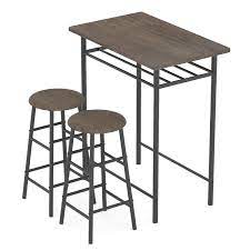Maybe you would like to learn more about one of these? Weehom 3 Pieces Bar Table Set Modern Pub Table And Chairs Dining Set Kitchen Counter Height Dining Table Set With 2 Bar Stools Built In Storage Layer Easy Assemble Buy Online At Best Price In Uae Amazon Ae
