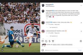 Goleiro Thiago Coelho comemora vitória do Santa Cruz e grande atuação em rede social