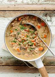 Recipe Ina Garten S Wild Mushroom Farro Soup Recipe Farro Soup Recipe Delicious Soup Hearty Soup Recipes