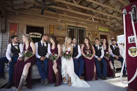 Savannah Neko S Rustic Burgundy Farm Wedding The Celebration Society Country Bridesmaid Dresses Burgundy Bridesmaid Dresses Burgandy Bridesmaids Dress