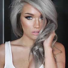 Gray hair can still look youthful, thanks to today's haircuts that incorporate long layers for slightly curled tips. Granny Hair Is Trending And Women Are Going Gray Grey Hair Color Granny Hair Hair Color Trends