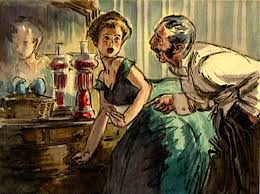 Film Peter Pan Scene Mr Mrs Darling Artist David Hall Disney Concept Art Disney Art Disney Artists