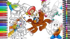 Simple toy story coloring page for children : Toy Story 2 Coloring Pages Book Buzz Lightyear Coloring How To Draw Woody Jessie Toy Story3 Coloring Youtube