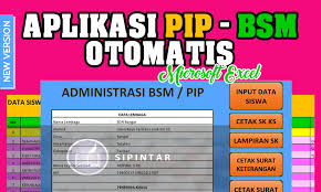 Aplikasi Pip Program Indonesia Pintar Bsm Bantuan Siswa Miskin Dengan Excel Otomatis Terbaru Microsoft Excel Excel Education
