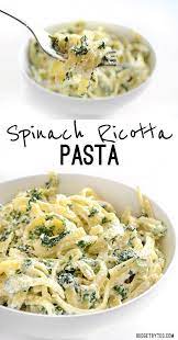 Easy Spinach Ricotta Pasta Recipe Ricotta Pasta Healthy Recipes Cooking Recipes