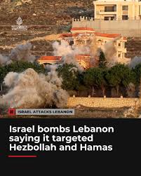Israel's military launched attacks on what it described as Hezbollah and  Hamas “targets” in Lebanon after issuing ⁠evacuation orders for four  villages in the ​country's east and south.⁠ .⁠ An ‍Israeli army
