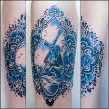 12 Exquisite Delft Blue Tattoos Tattoodo