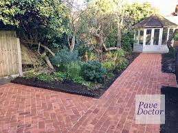 Brick walkways are often a consideration when designing a new front walk or one for the back yard. Pavedoctor On Twitter We Recently Laid This Reclaimed Red Brick Path In Chingford Stretcher Bond To The Summer House With A Feature Area Of Herringbone Pattern Nicely Suited To This Established Garden