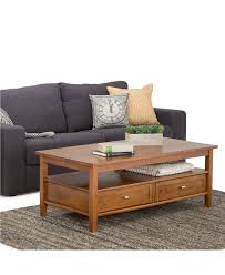 Simpli Home Warm Shaker Coffee Table Reviews Furniture Macy S In 2020 Coffee Table Wood Coffee Table Solid Wood Coffee Table
