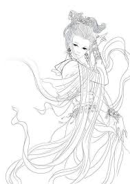 Japanese woman kimono geisha chinese anime japan asian girl manga. Pin On Coloring Pictures