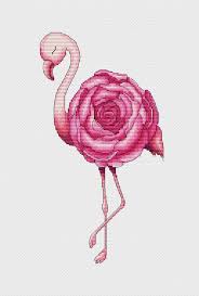 Flamingo Cross Stitch Pattern Pdf Instant Download Pink