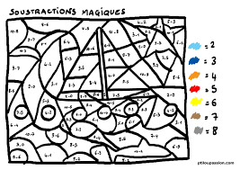 Coloriage Magique Soustraction
