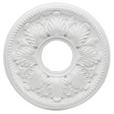 Ceiling light medallion fixtures and ceiling fan medallions offered by wegotlites are designed to enhance the beauty of your fans and light fixtures in your home. Hampton Bay 14 In White Bellezza Ceiling Medallion 82265 The Home Depot