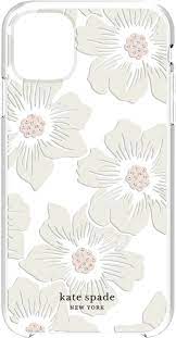 Kate spade new york charlotte street™ west dinnerware collection in indigo. Kate Spade New York Protective Hard Shell Case For Apple Iphone 11 Cream With Stones Hollyhock Floral Clear Ksiph 131 Hhccs Best Buy