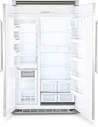 Viking refrigerator drawer specifications/dimensions designer series. Viking Vcsb5483ss 48 Inch Built In Side By Side Refrigerator With Plasmacluster Air Purifier Prochill Management Energy Star 29 1 Cu Ft Capacity 5 Adjustable Glass Shelves 7 Door Bins Adjustable Humidity Drawers And