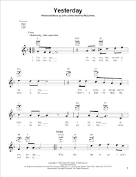 The Beatles Yesterday Sheet Music Notes Chords Score Download Printable Pdf The Beatles Yesterday The Beatles Sheet Music Notes